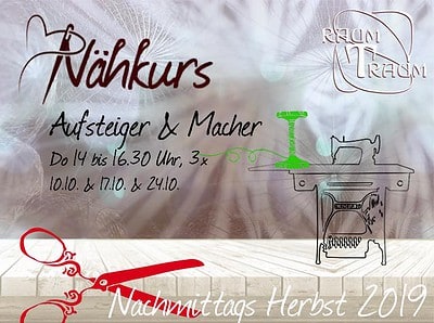 Nähkurs Aufsteiger & Macher 3x Do Nachmittags 14 bis 16.30 Uhr