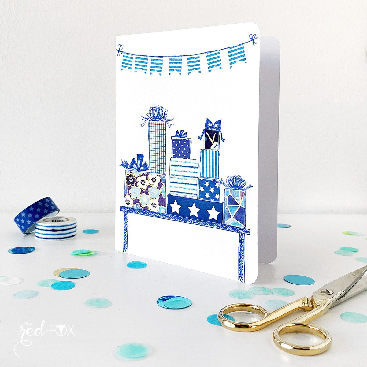 Washi Tape Geburtstagskarte
