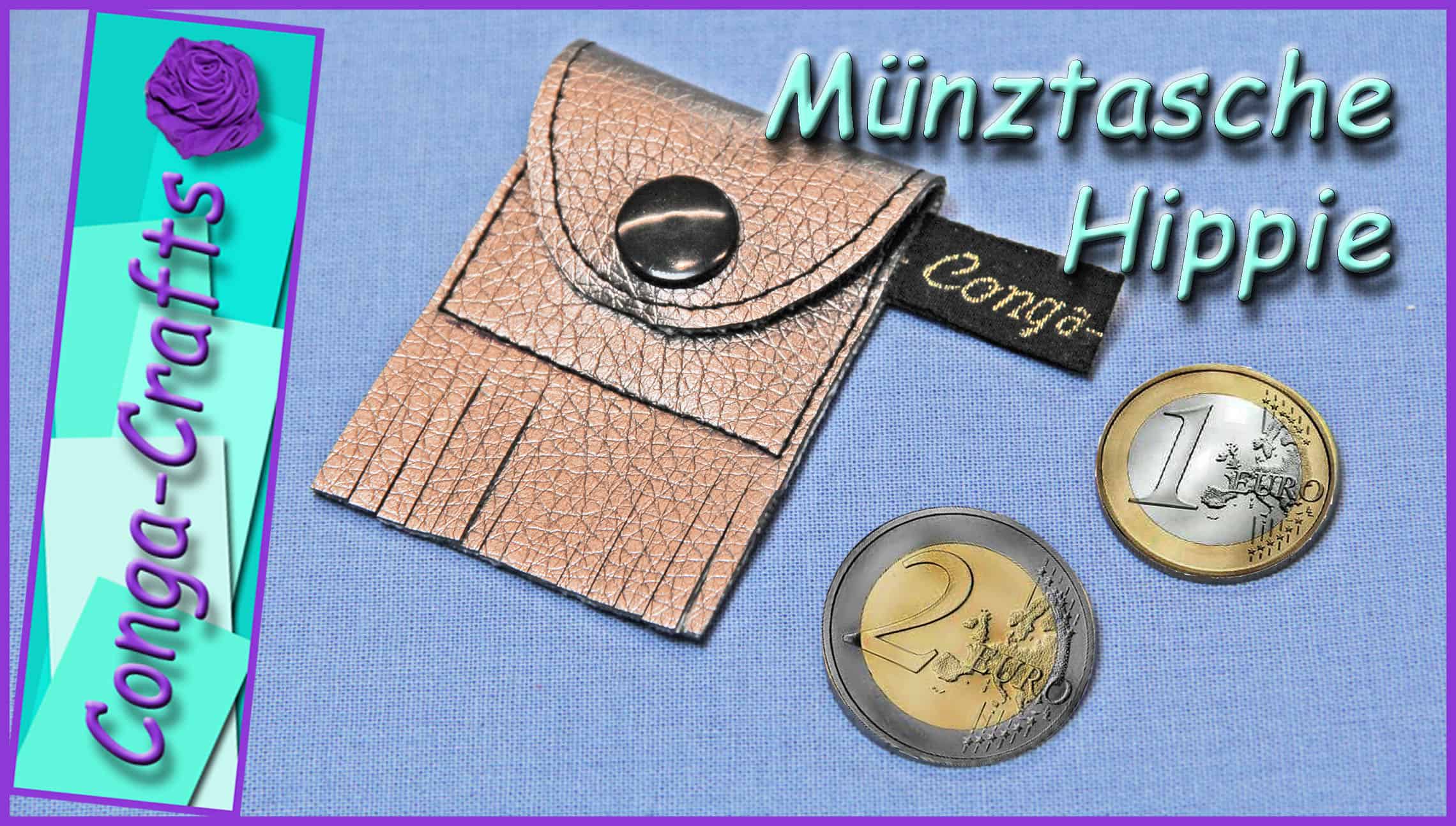 Münztäschle Hippie Anleitung – 50 Jahre Hippie
