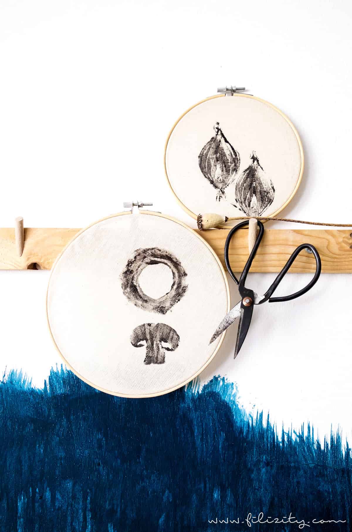 DIY Küchendeko mit Gemüse-Stempeln