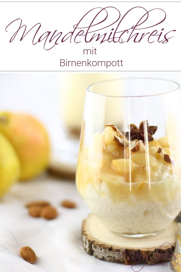 Süßes für den Herbst: Mandelmilchreis mit Birnen – vegan & zuckerfrei