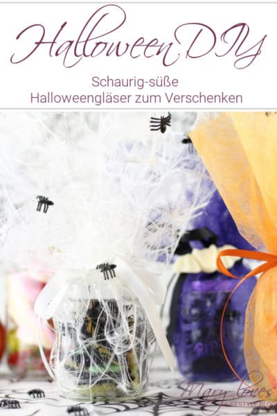 Halloween Geschenkidee: DIY Süßigkeitengläser selbst gestalten