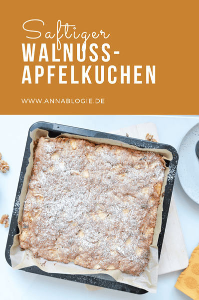 Saftiger Walnuss-Apfelkuchen vom Blech