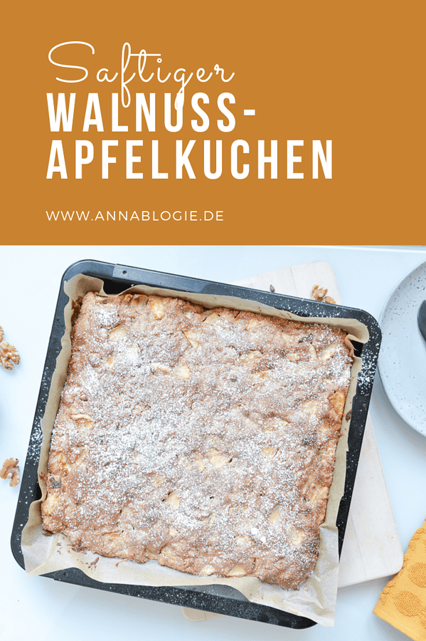 Saftiger Walnuss-Apfelkuchen vom Blech