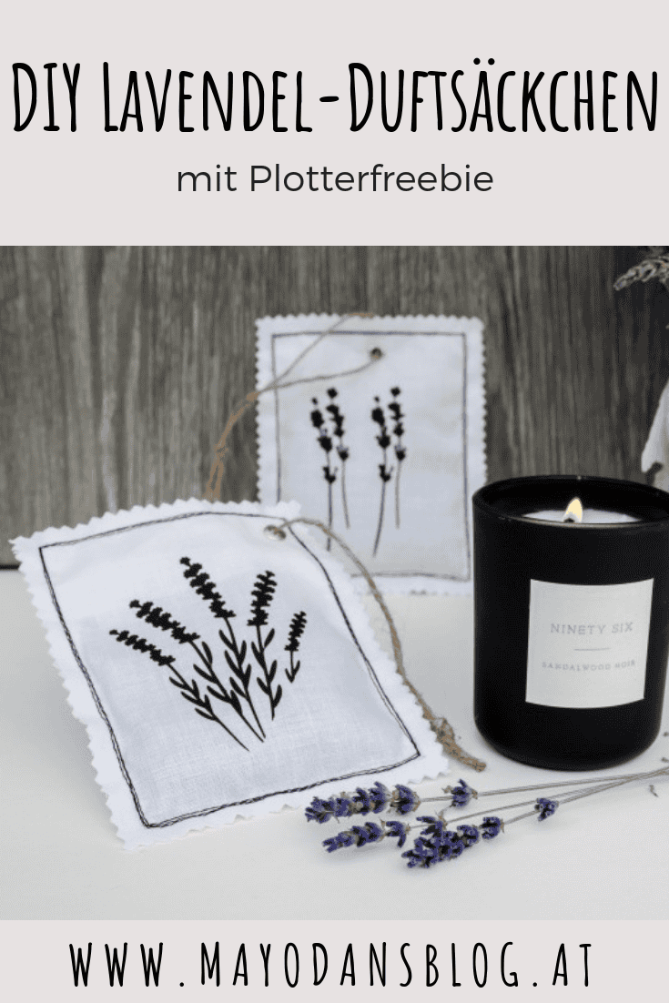 Lavendelduftsäckchen mit Plottermotiven + Freebie