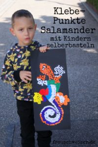 DIY für Kinder: Punkte Salamander kleben