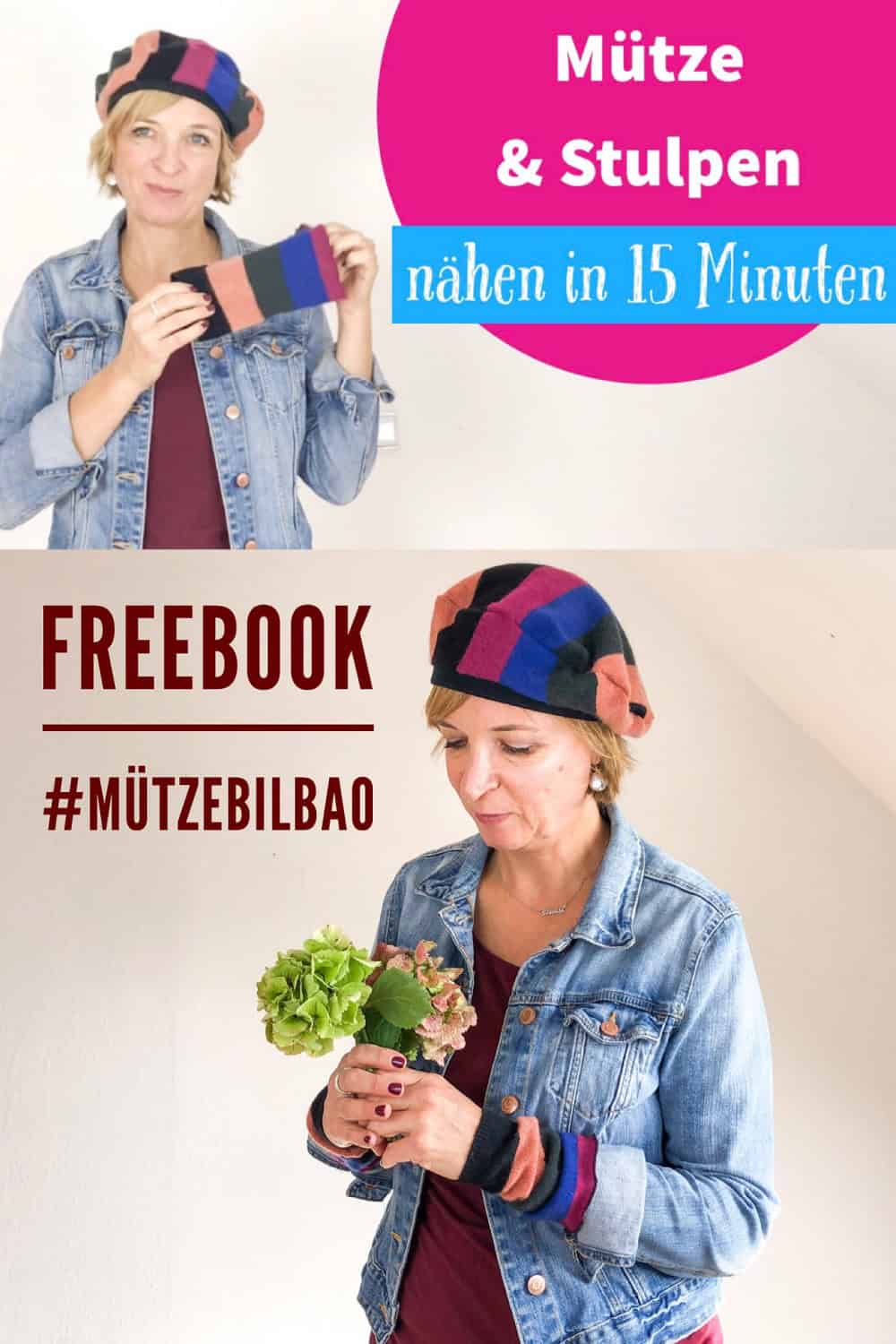 upcycling: Mütze +Stulpen aus Pulli nähen