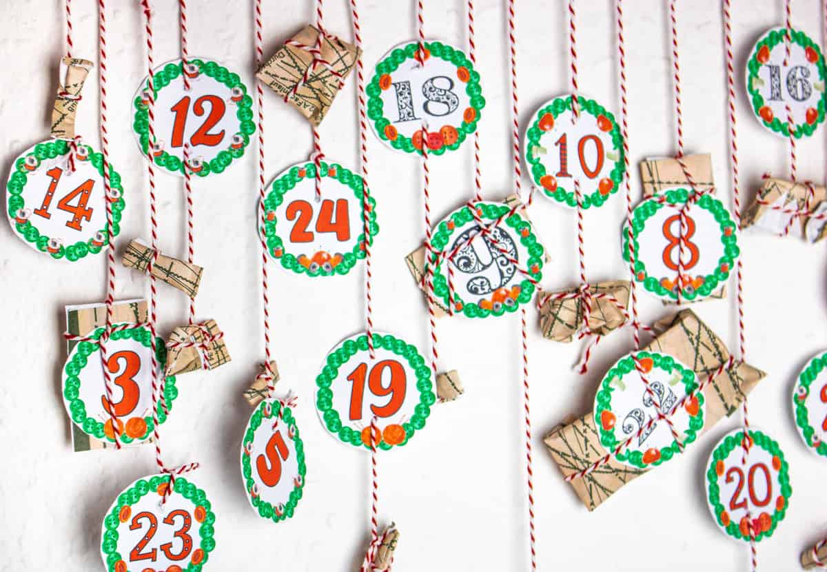 Freebie Printable Adventskalenderzahlen Thema Nähen