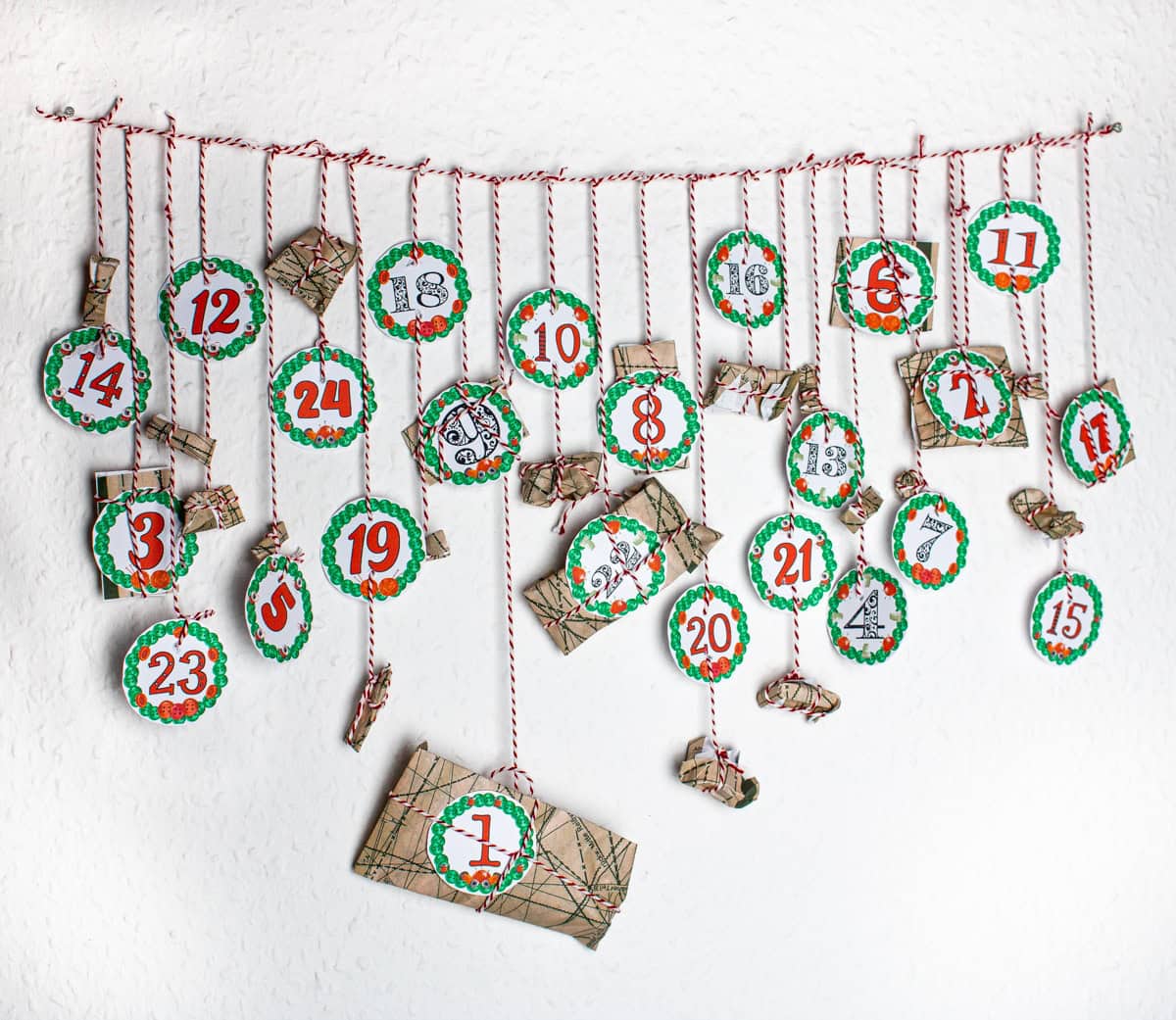 Freebie Printable Adventskalenderzahlen Thema Nähen