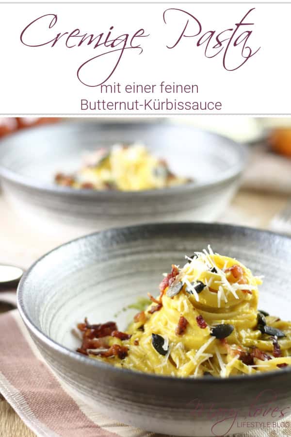 Cremige Kürbispasta mit einer feinen Butternut-Kürbissauce