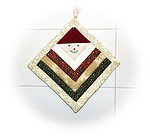 Topflappen Weihnachtsmann Patchwork – Stoffreste vernähen