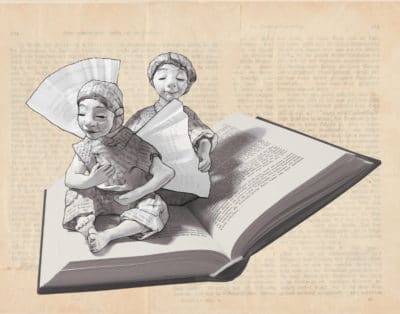 Weihnachtskarte für Bücherliebende: Schutzengel für kleine Bibliophile und große Leseratten Weihnachtskarte für Bücherliebende: Schutzengel für kleine Bibliophile und große Leseratten
