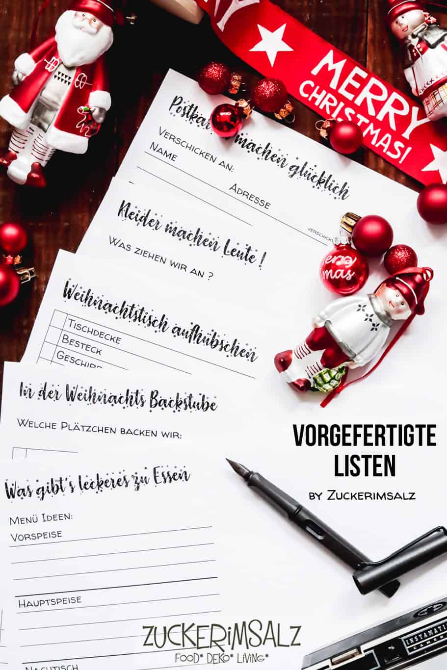 Der unglaubliche Weihnachts Planer … das Freebie, inkl. Vorlagen & fertigen Listen