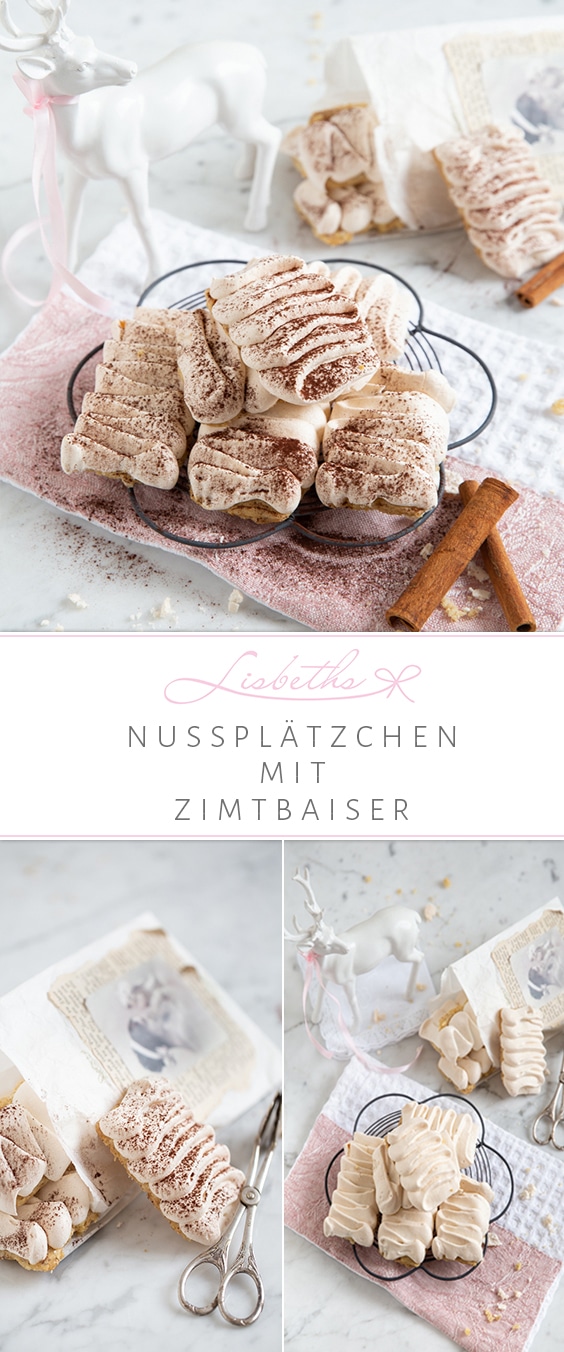 NUSSPLÄTZCHEN MIT ZIMTBAISER