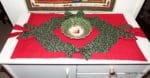 Weihnachtlicher Tischläufer mit Schleifen Patchwork