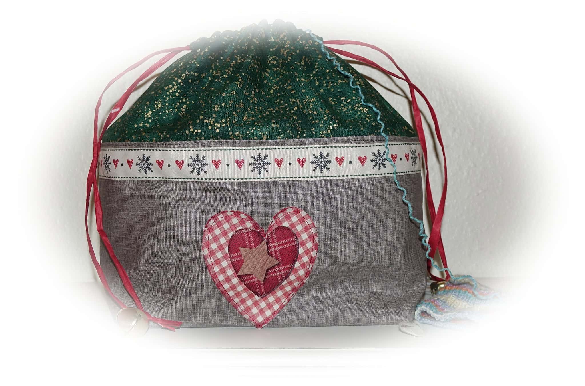 Utensilo mit Kordelzug / Wichtelsack /Geschenkverpackung nähen für Anfänger