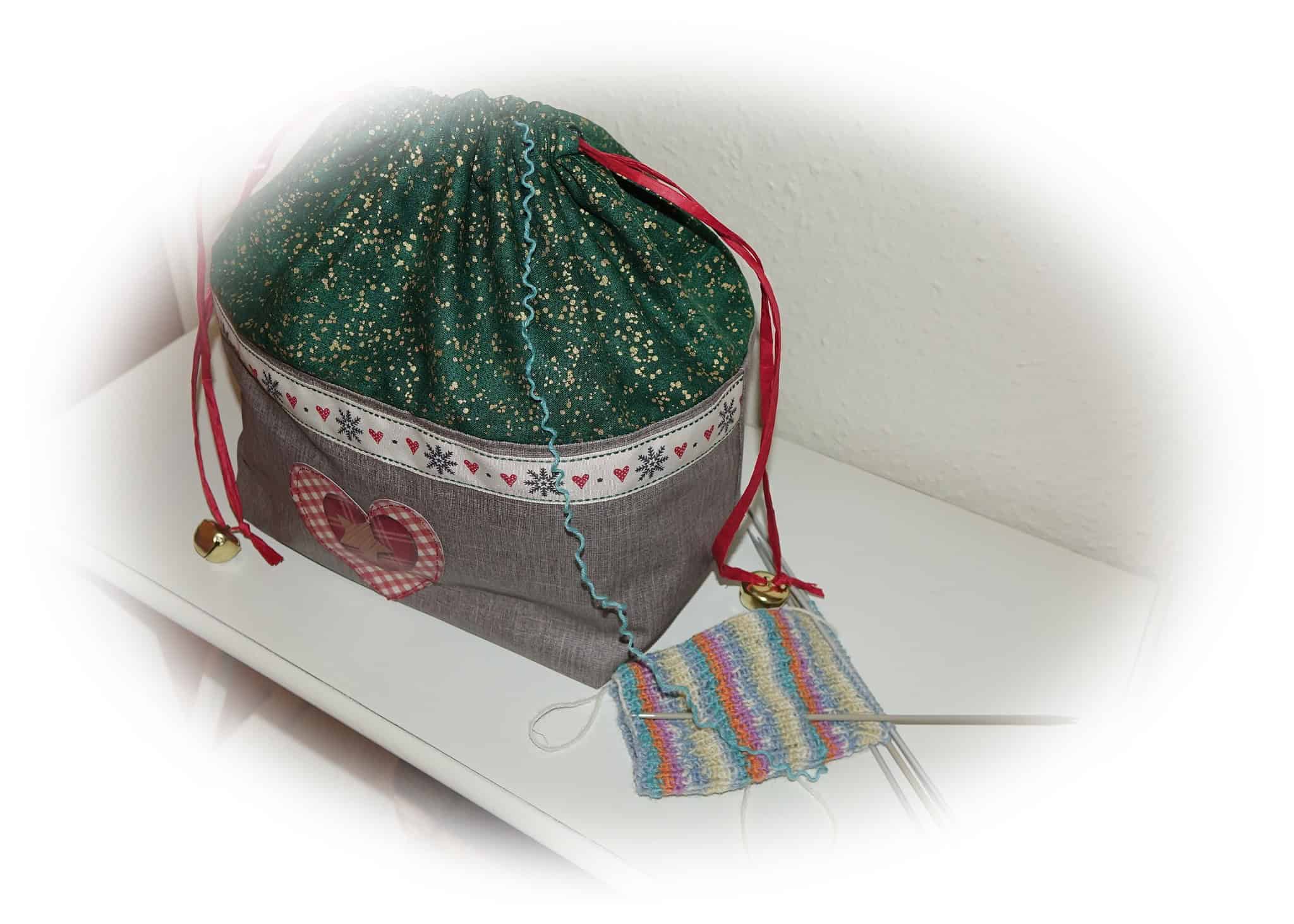 Utensilo mit Kordelzug / Wichtelsack /Geschenkverpackung nähen für Anfänger