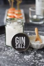Gin-Salz, einfach selbstgemacht! DIE Geschenkidee für Gin-Fans. Mit Freebie-Etikett