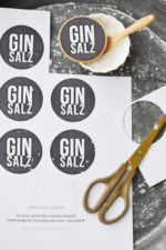 Gin-Salz, einfach selbstgemacht! DIE Geschenkidee für Gin-Fans. Mit Freebie-Etikett