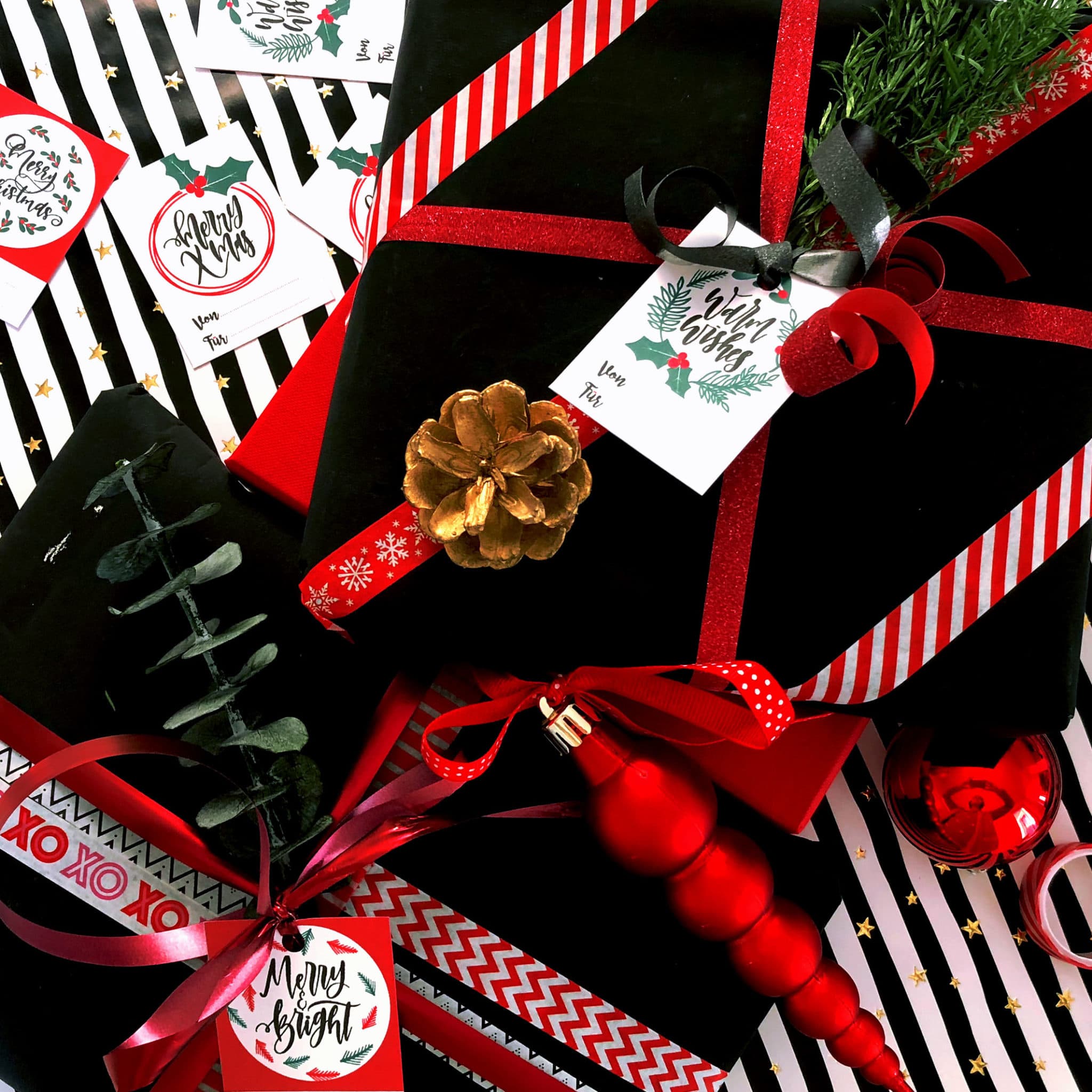 Geschenkanhänger für Weihnachtspäckchen