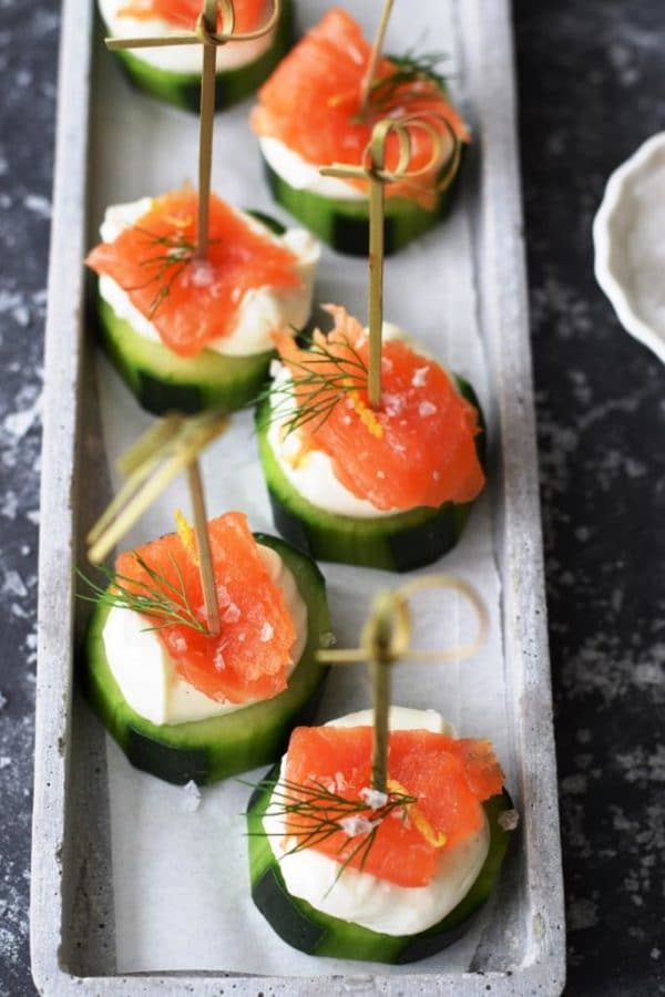 Lachs-Gurken-Frischkäse-Häppchen - schnelle &amp; einfache Vorspeise zum ...