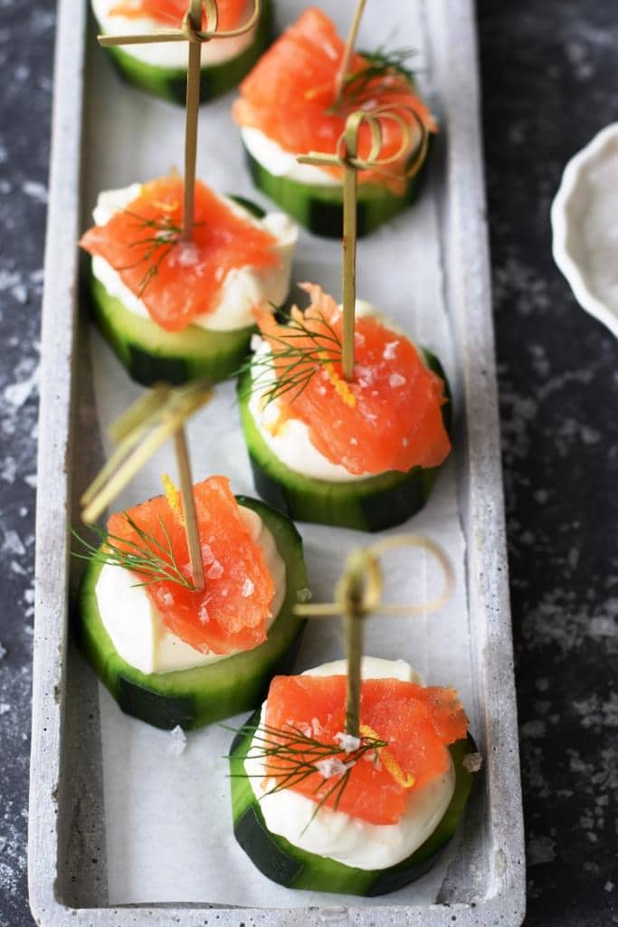 Lachs-Gurken-Frischkäse-Häppchen – schnelle & einfache Vorspeise zum Fest