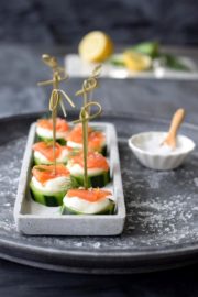 Lachs-Gurken-Frischkäse-Häppchen – schnelle & einfache Vorspeise zum Fest