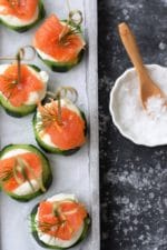 Lachs-Gurken-Frischkäse-Häppchen – schnelle & einfache Vorspeise zum Fest