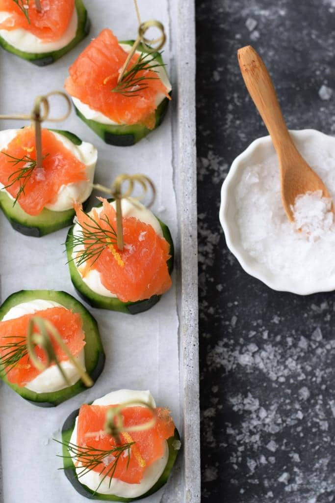 Lachs-Gurken-Frischkäse-Häppchen – schnelle & einfache Vorspeise zum Fest
