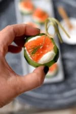 Lachs-Gurken-Frischkäse-Häppchen – schnelle & einfache Vorspeise zum Fest