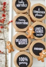 Weihnachtliche Geschenkanhänger oder -Aufkleber zum (gratis) Ausdrucken
