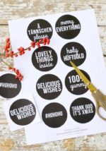 Weihnachtliche Geschenkanhänger oder -Aufkleber zum (gratis) Ausdrucken