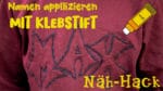 Auf Stoff applizieren mit Klebstift