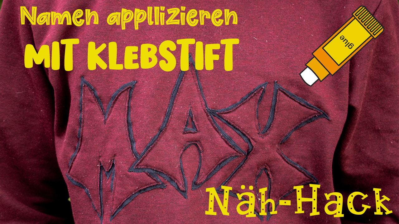 Auf Stoff applizieren mit Klebstift