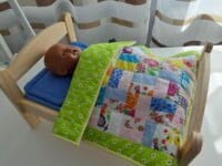 Patchworkdecke Tagesdecke Puppenbett Baby Born Puppenbettwäsche Einzelstück