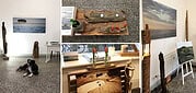 Verschiedene handgefertigte Kunstwerke und Dekorationen bei HANDMADE Kultur, inklusive Holzskulpturen, Wandbilder und kreative Bastelarbeiten, die handgemachte Qualität zeigen.
