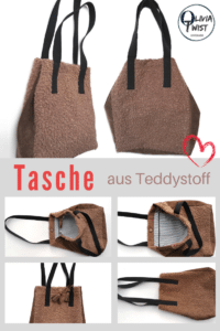 Tasche aus Teddystoff – Nähanleitung mit Schnittmuster