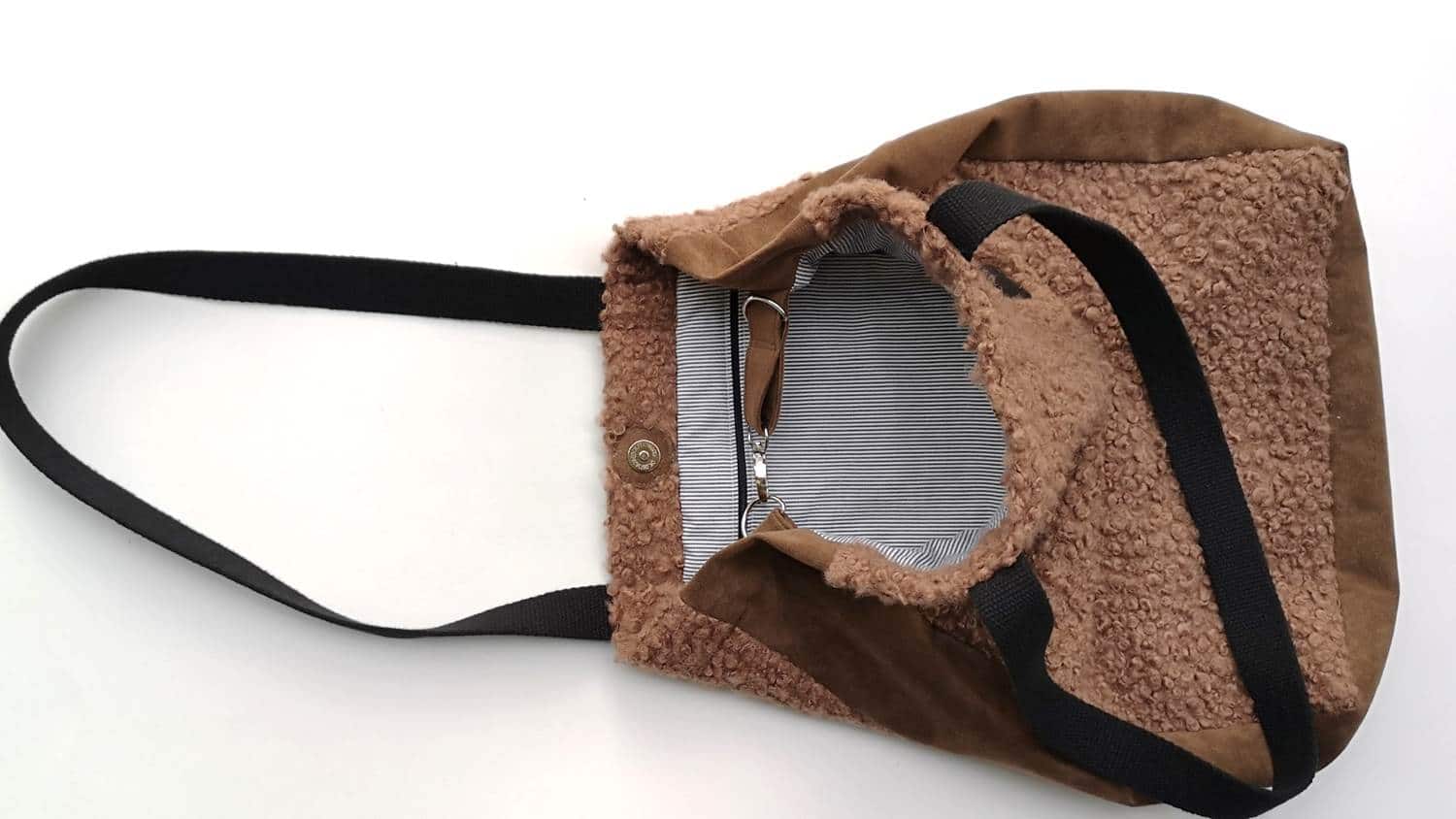 Tasche aus Teddystoff – Nähanleitung mit Schnittmuster