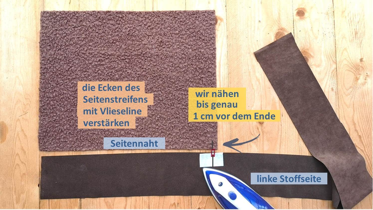 Tasche aus Teddystoff – Nähanleitung mit Schnittmuster