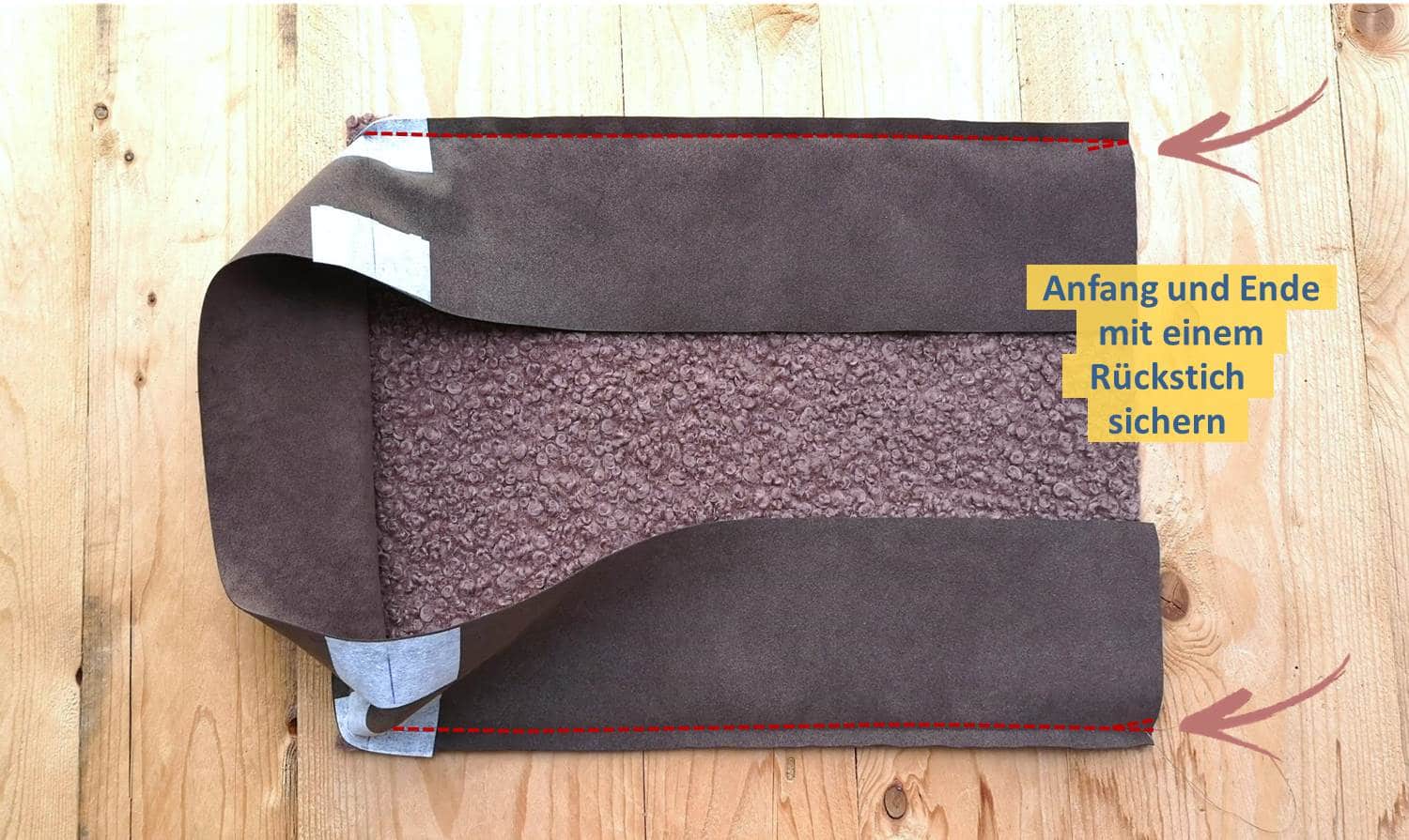 Tasche aus Teddystoff – Nähanleitung mit Schnittmuster