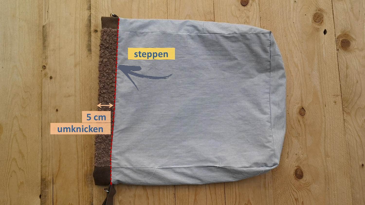 Tasche aus Teddystoff – Nähanleitung mit Schnittmuster