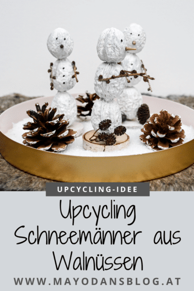 DIY Schneemänner aus Walnüssen - eine entzückende Dekoration für den Winter