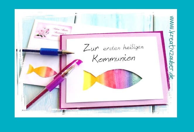 Kommunion Karte basteln