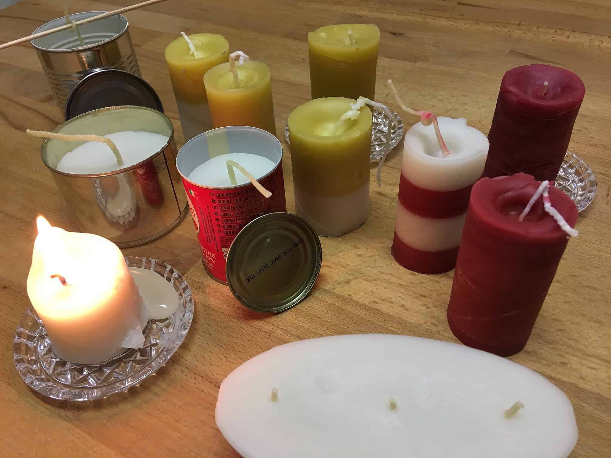 Wachsreste wiederverwenden: Advent, ein Lichtlein brennt – oder auch ein paar mehr …