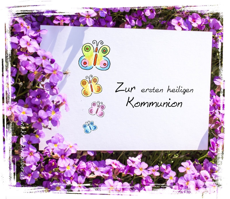 Kommunion Karte basteln