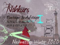 Nähkurs Einsteiger & Aufsteiger Februar 3x Do Nachmittags 14 bis 16.30 Uhr