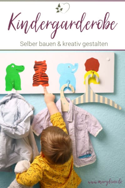 DIY Kindergarderobe mit lustigen Tiermotiven