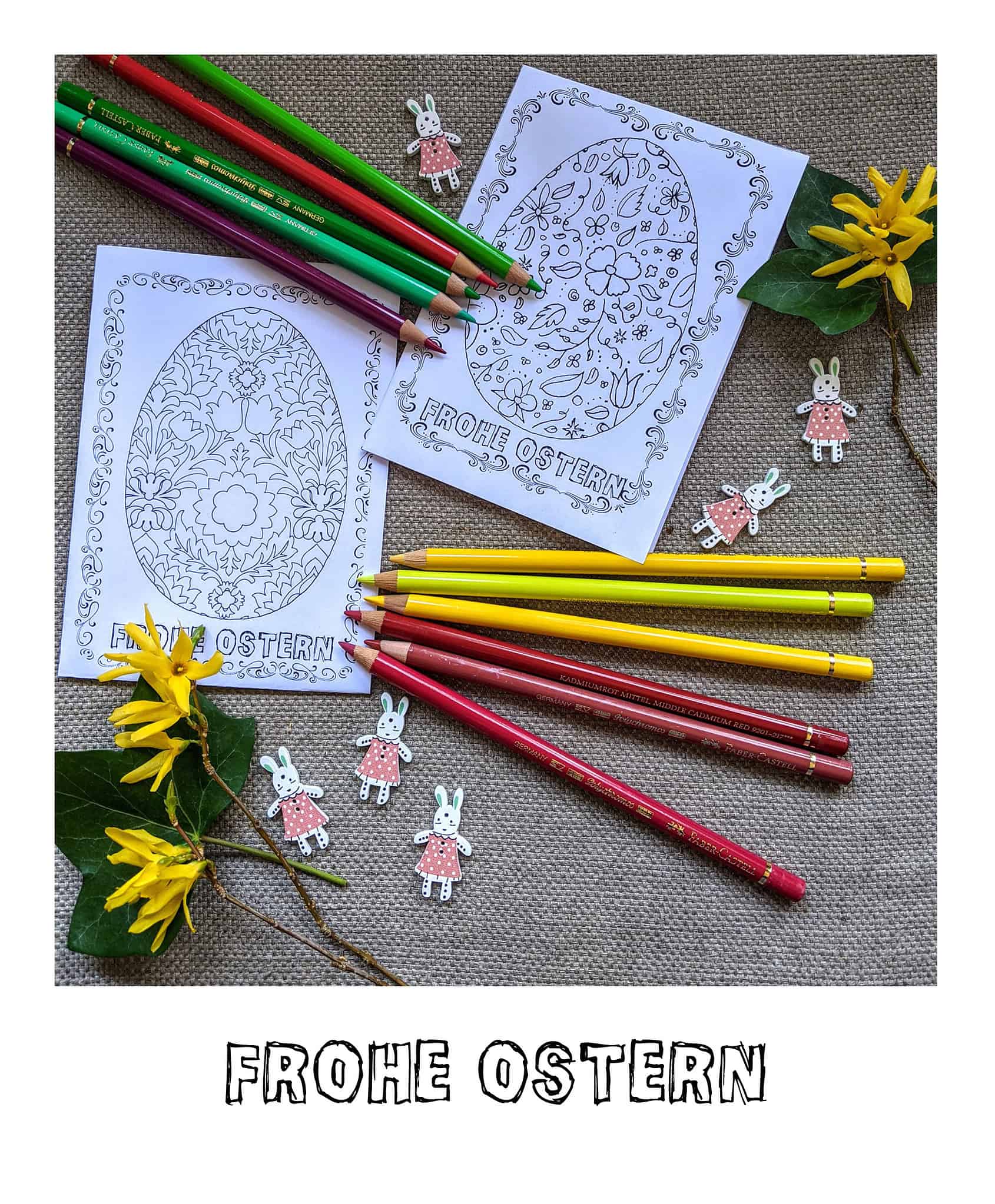 Osterkarten zum ausmalen