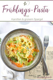 One-Pot-Karotten-Pasta mit grünem Spargel