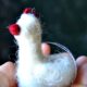 Tutorial für ein gefilztes Huhn für Ostern